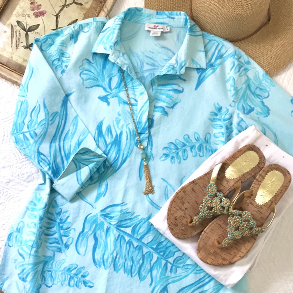 Vineyard Vines Lucaya Tunic Seaweed Print